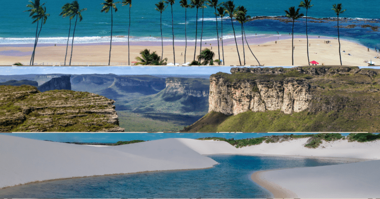 Confira 3 pontos turísticos que valem a pena no Nordeste! Porto de Galinhas, Chapada Diamantina e Lençóis Maranhenses são atrações de destaque na região quente.